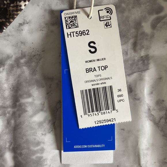 NWT Adidas Snakeskin Sports Bra Size S - Picture 5 of 8
